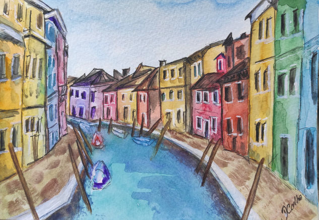 Isla de Murano Watercolour Paper Landscaping