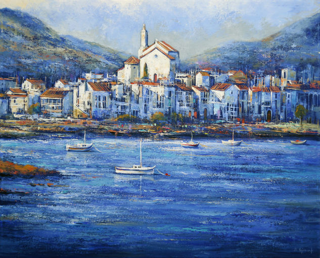 View of Cadaques Oil Canvas Landscaping