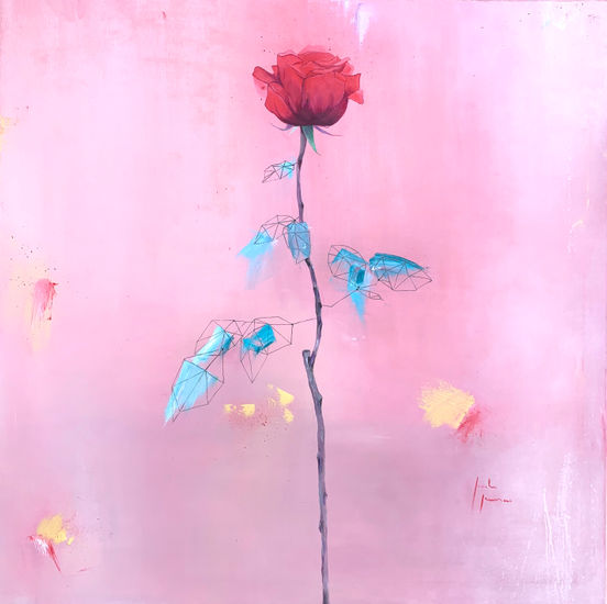 Rosa Oil Canvas Floral Painting