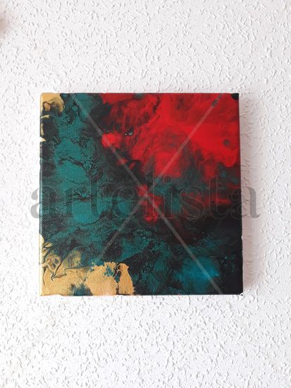 Emerald, Red and Gold Acrylic Canvas Others