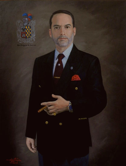 Retrato de Don Gregorio de Larrea Oil Canvas Portrait