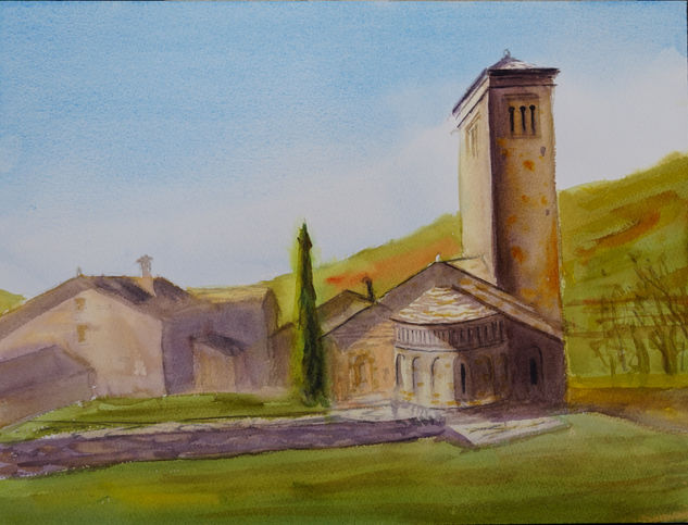 San Pedro de Lárrede XI Watercolour Paper Landscaping