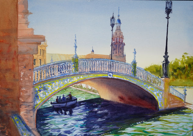 Plaza de España, Sevilla Watercolour Paper Landscaping