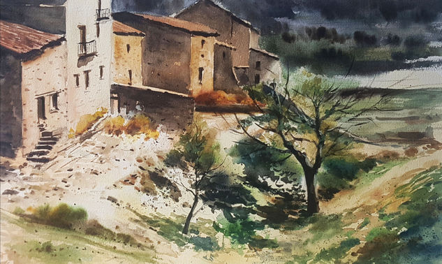 rincon en mirambel teruel Acuarela Papel Paisaje