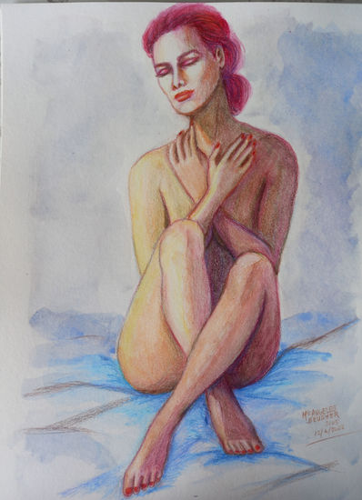 Desnudo 8 Watercolour Card Nude Paintings