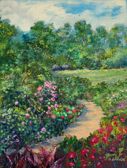 Sendero del Jardín Oil Canvas Landscaping