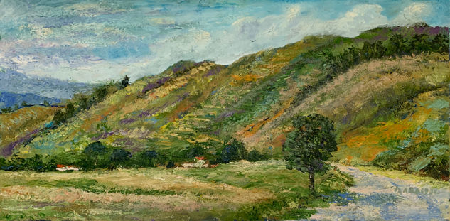 Camino y colina Oil Canvas Landscaping