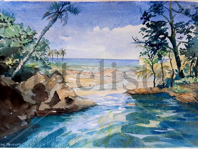 Paraiso en serra grande Watercolour Paper Landscaping