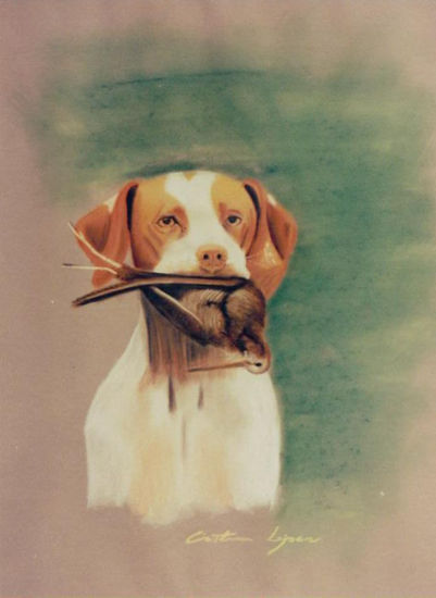 Pointer con becada Pastel Paper Animals