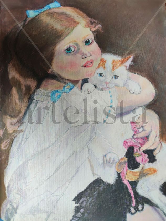 Niña con gato