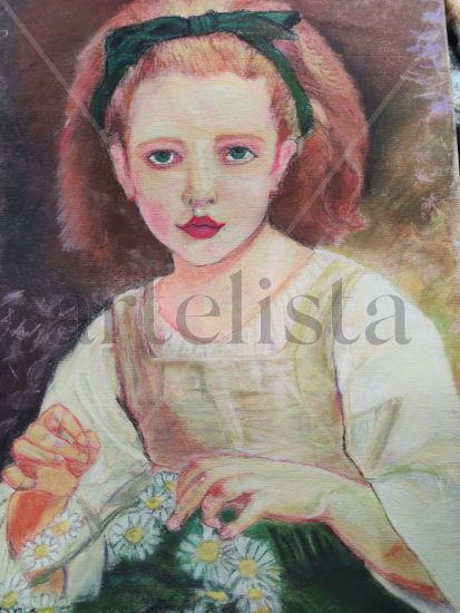 Muchacha Pastel Card Portrait