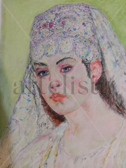 Princesa rusa Pastel Card Portrait