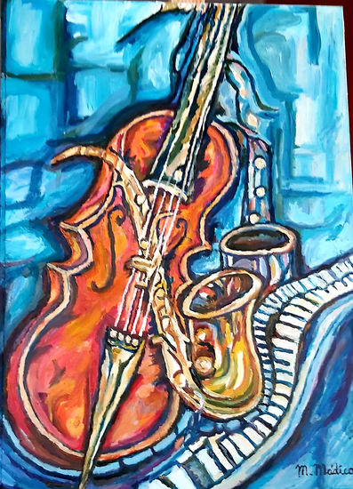 Instrumentos musicales, jazz Oil Panel Others