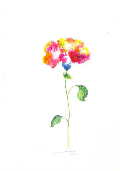 Clavel Gouache Paper Floral Painting