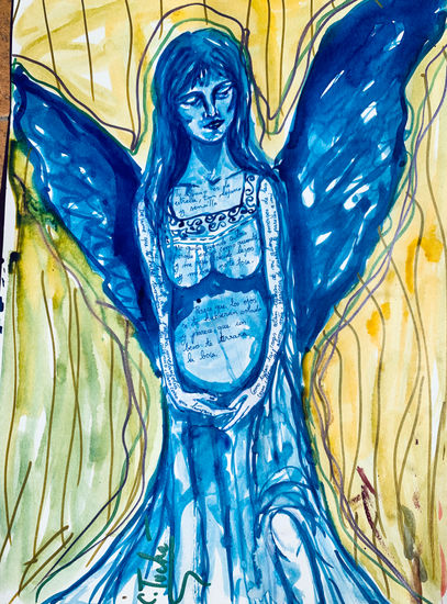 Ruth embarazada de amor Mixed Media