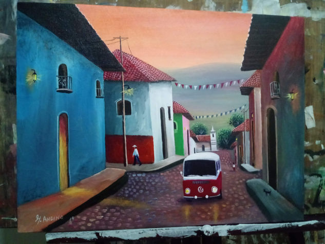 Paisaje urbano Acrylic Canvas Landscaping