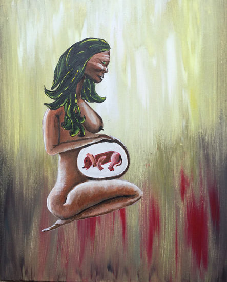 La malditeta, sentencia inicente Acrylic Canvas Nude Paintings