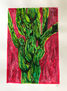 Cactus Fondo Rojo