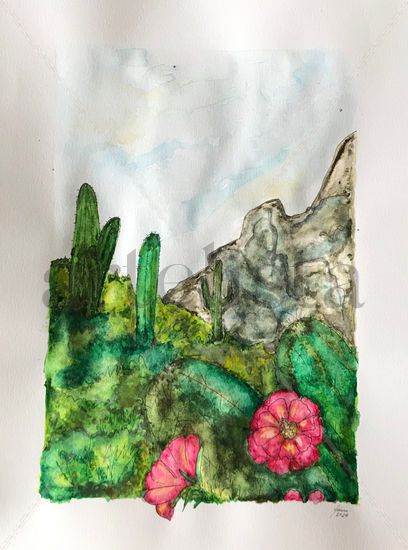 El Paisaje Mexicano 01 Watercolour Paper Landscaping