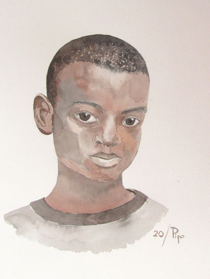 Jérome Watercolour Paper Portrait