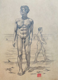 Drawing- Male nude...