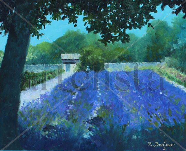 Lavender scent Oil Panel Floral Painting