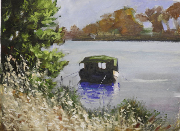 El Guadalquivir por Coria 4 Oil Paper Landscaping