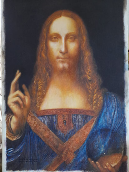 Salvator Mundi Óleo Lienzo Figura