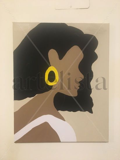 Arte minimalista Acrylic Canvas Figure Painting