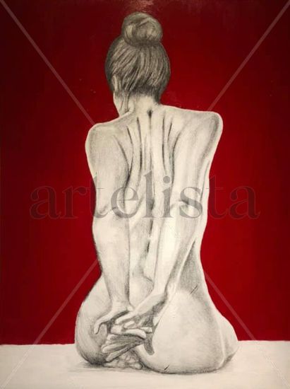 Mujer de Espalda Acrylic Canvas Figure Painting