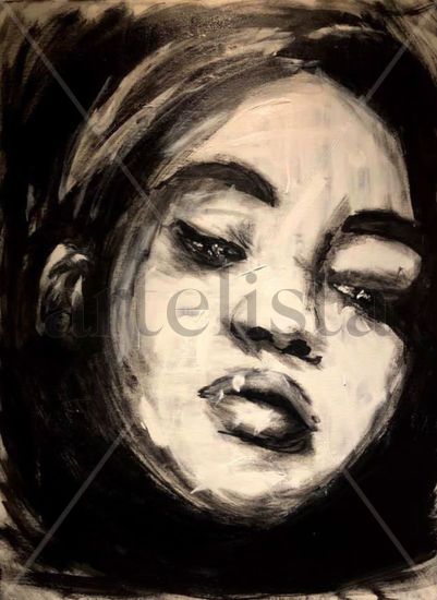 Negra Triste Acrylic Canvas Portrait