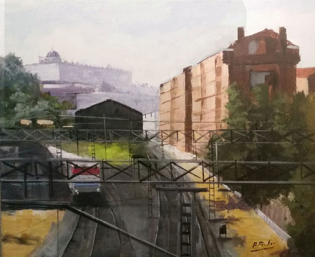 Estacion del Norte 55x46 cm Acrylic Canvas Landscaping