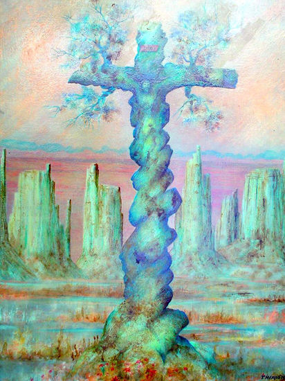 El Cristo de México Oil Canvas Landscaping