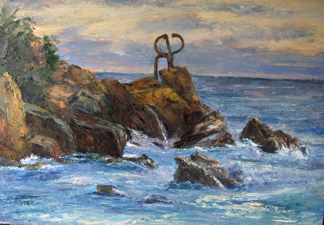 El Peine de los vientos Oil Canvas Marine Painting