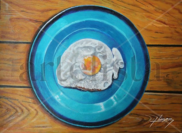 "Egg Nº 2" Acrylic Panel Still Life Paintings