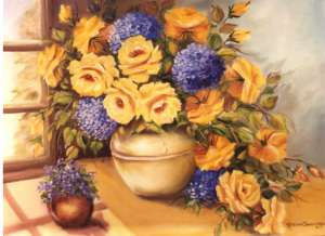 rosas e hortencias
