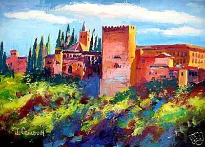 Alhambra . Acrilico sobre lienzo Acrílico Lienzo Paisaje