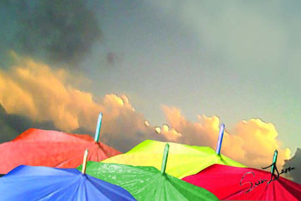 Paraguas coloridos