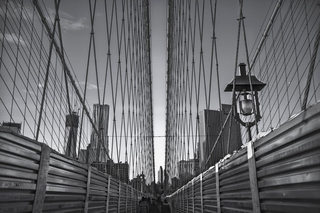 Brooklyn Bridge, New York. Viajes Blanco y Negro (Digital)