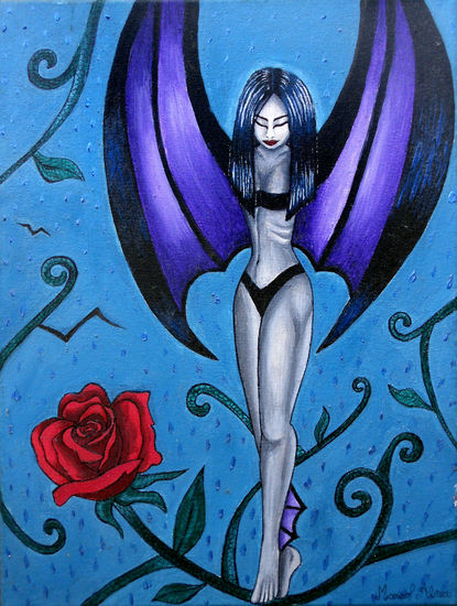 Vampira Acrílico Lienzo Figura