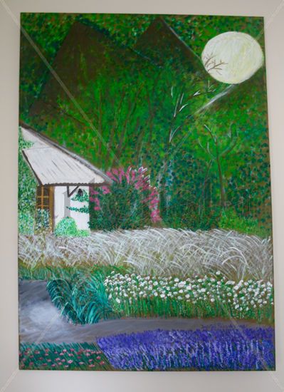 A la luz de la luna Acrylic Canvas Landscaping