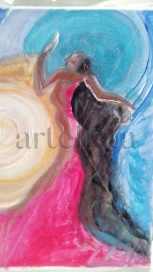 Bailarina Acrylic Canvas Figure Painting