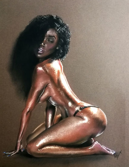 Afro-Ditta Pastel Papel Desnudos