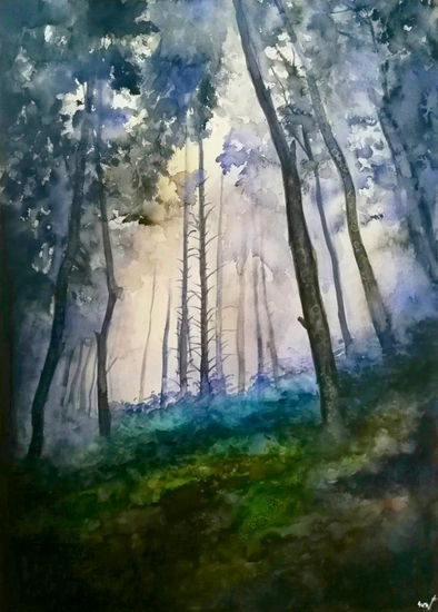 Bosque de helechos Watercolour Paper Landscaping