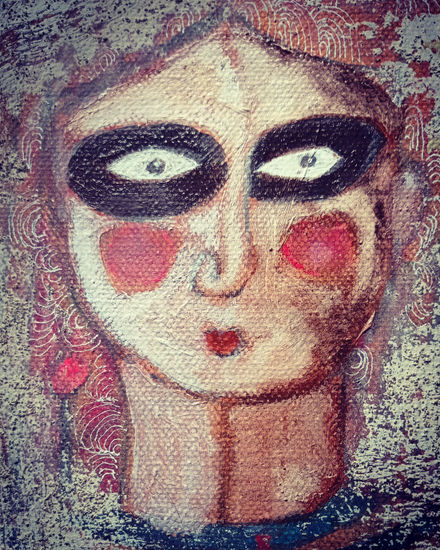 Los ojos del ángel Mixed media Canvas Portrait