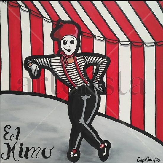 El Mimo Acrylic Canvas Figure Painting