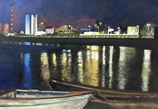 Costanera Nocturna Watercolour Paper Landscaping