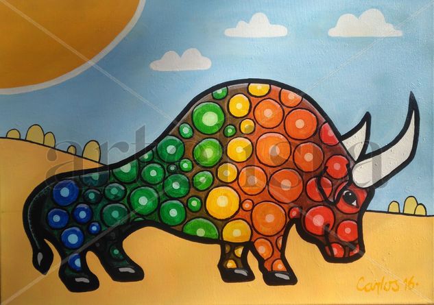 El Toro Acrylic Canvas Animals