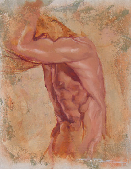 Estudio para Sísifo 1 Oil Textile Nude Paintings