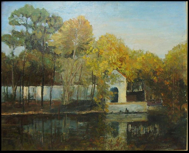 PAISAJE DE ARANJUEZ-2 Oil Canvas Landscaping